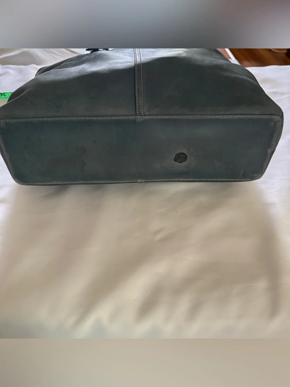 Coach Hampton Blue Leather Tote - Picture 10 of 13